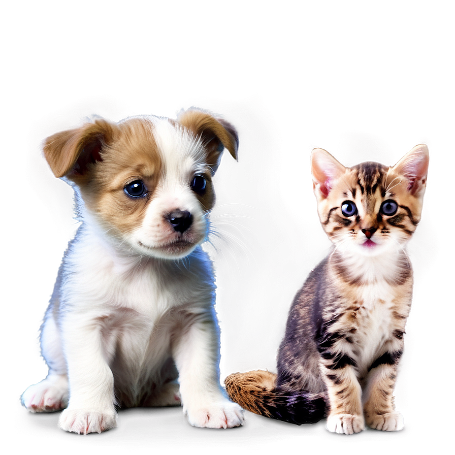 Puppy With Kitten Png Bvm6