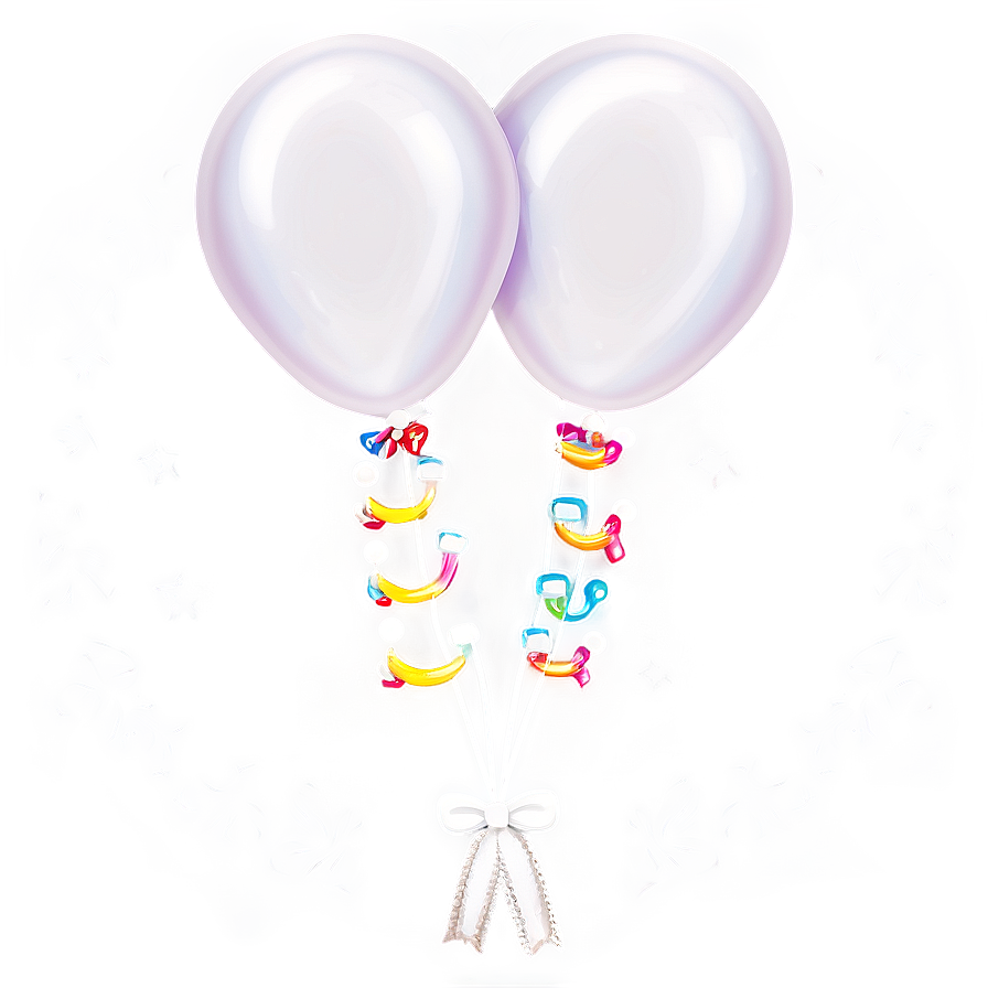 Pure White Balloons Png 12