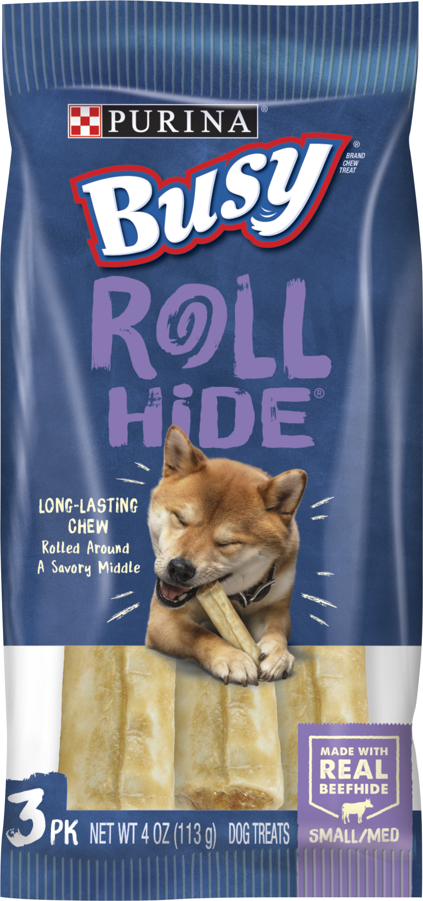 Purina Busy Rollhide Dog Treats Package