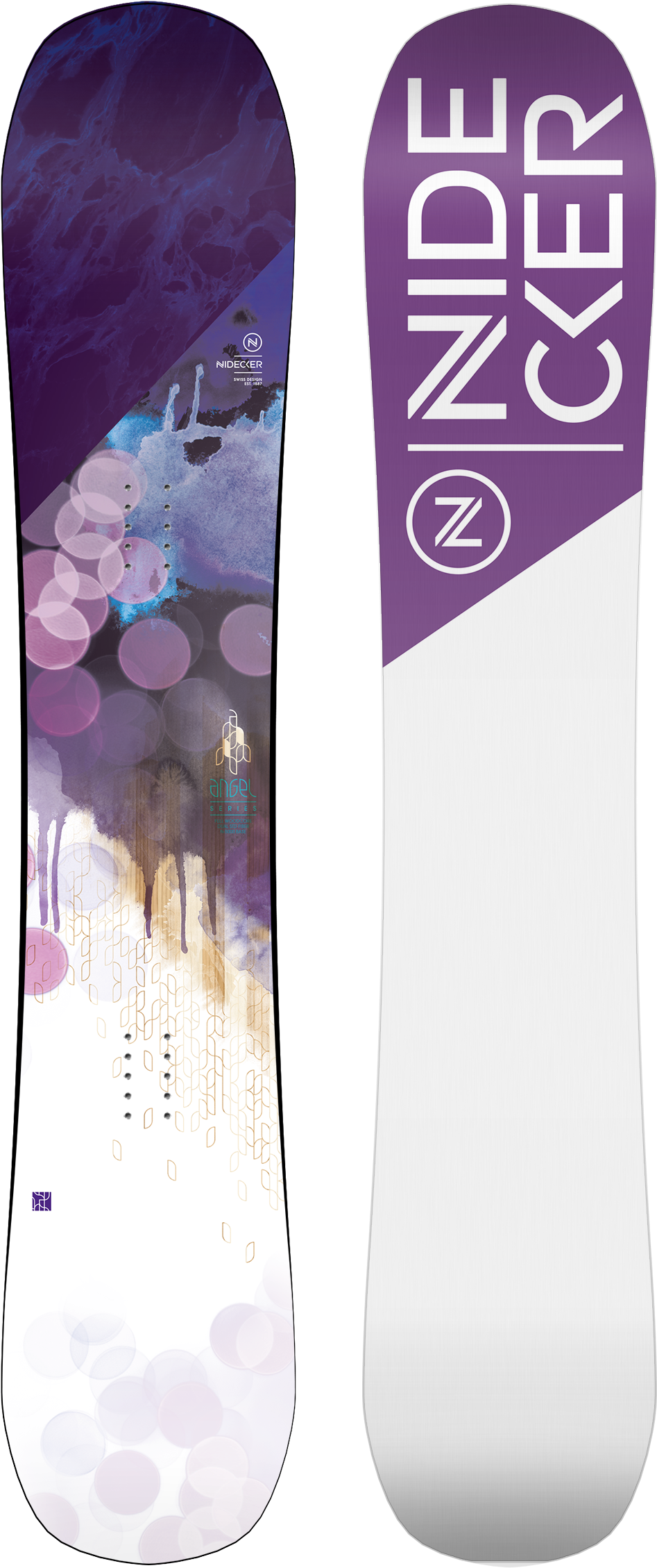 Purple Abstract Design Snowboard