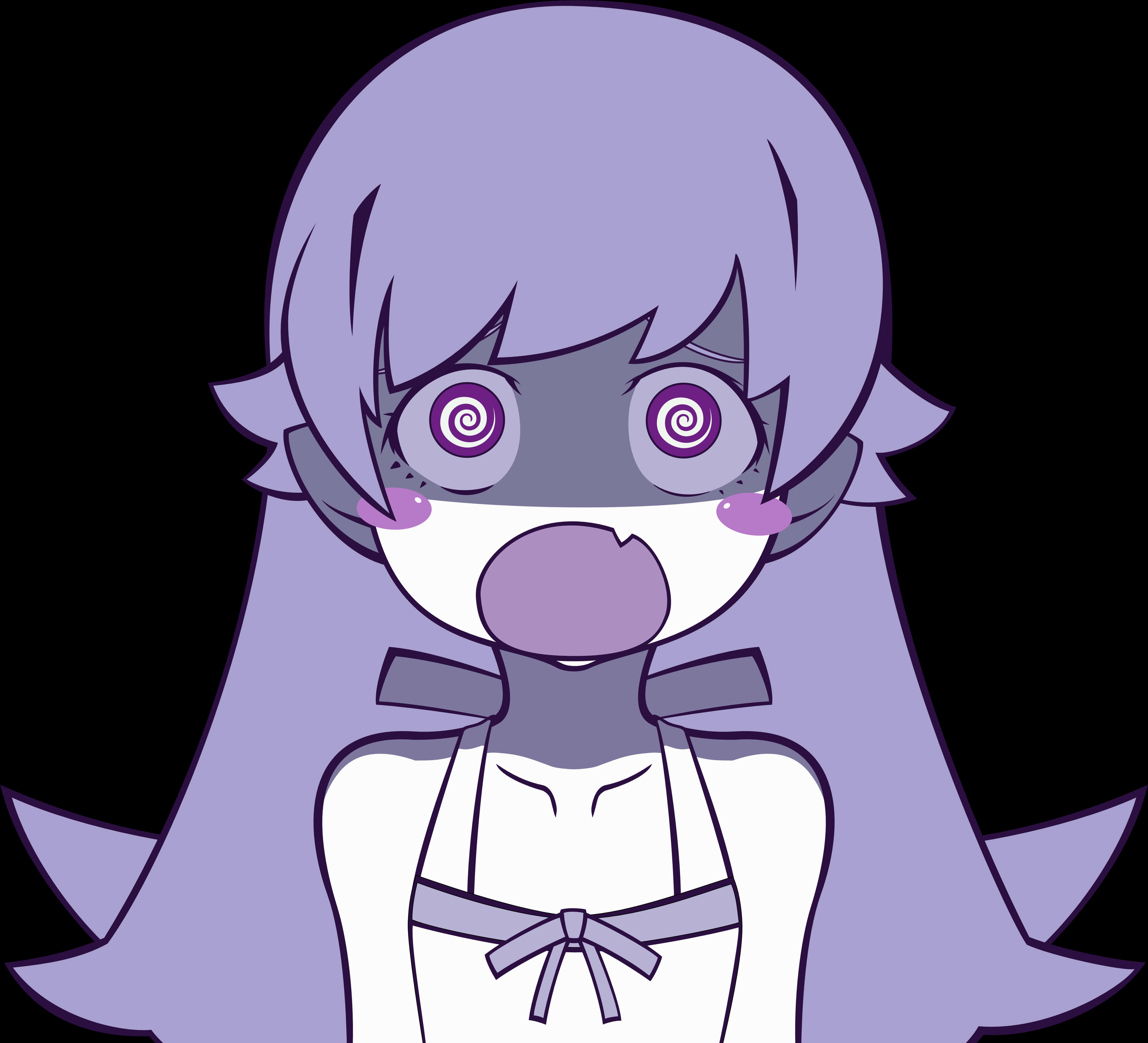 Purple Anime Character Gagged