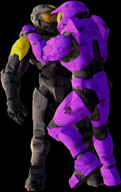 Purple_ Armored_ Spartan_ Character