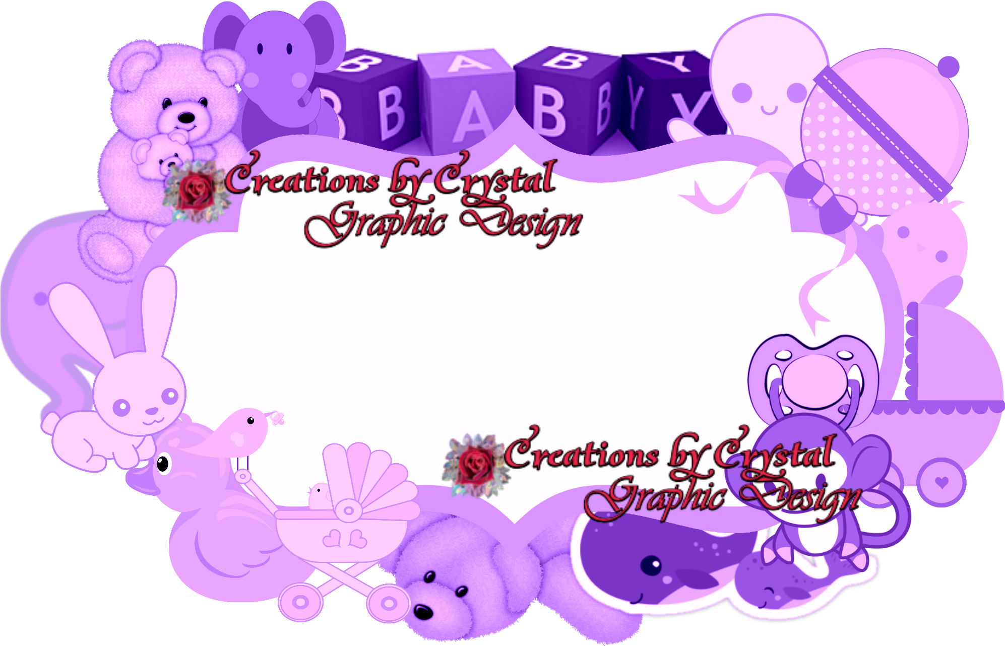 Purple Baby Themed Graphic Design