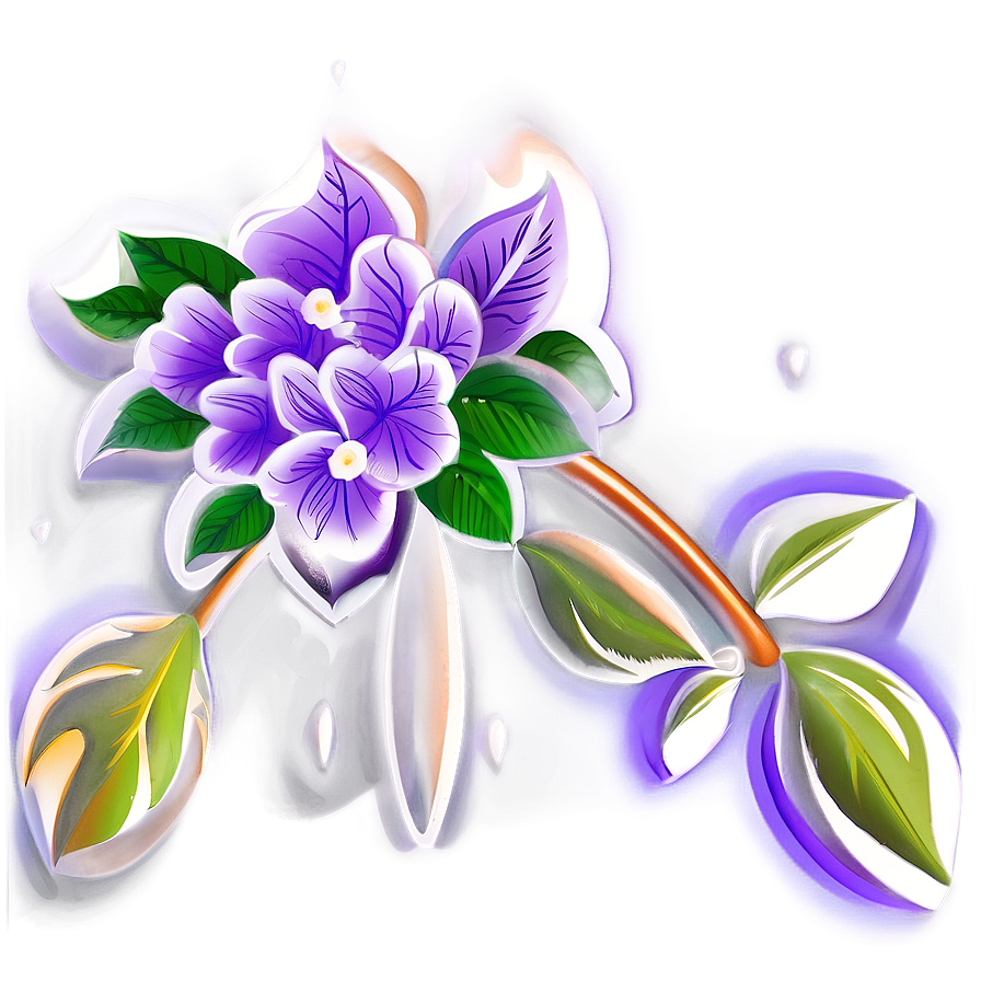 Purple Bloom Art Png 15