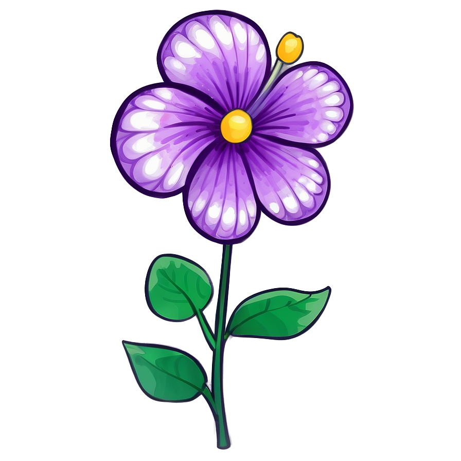 Purple Bloom Art Png Stg