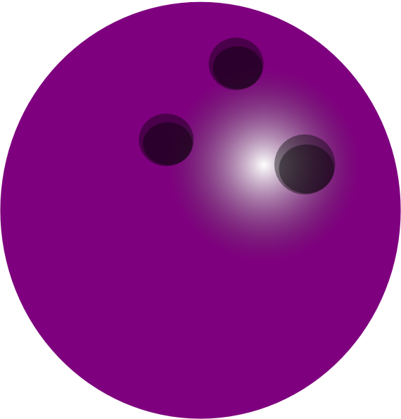 Purple Bowling Ball Illustration