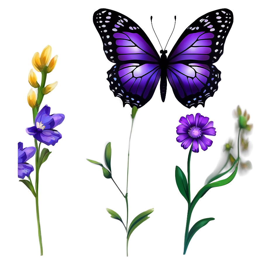 Purple Butterfly Clipart Png 05232024