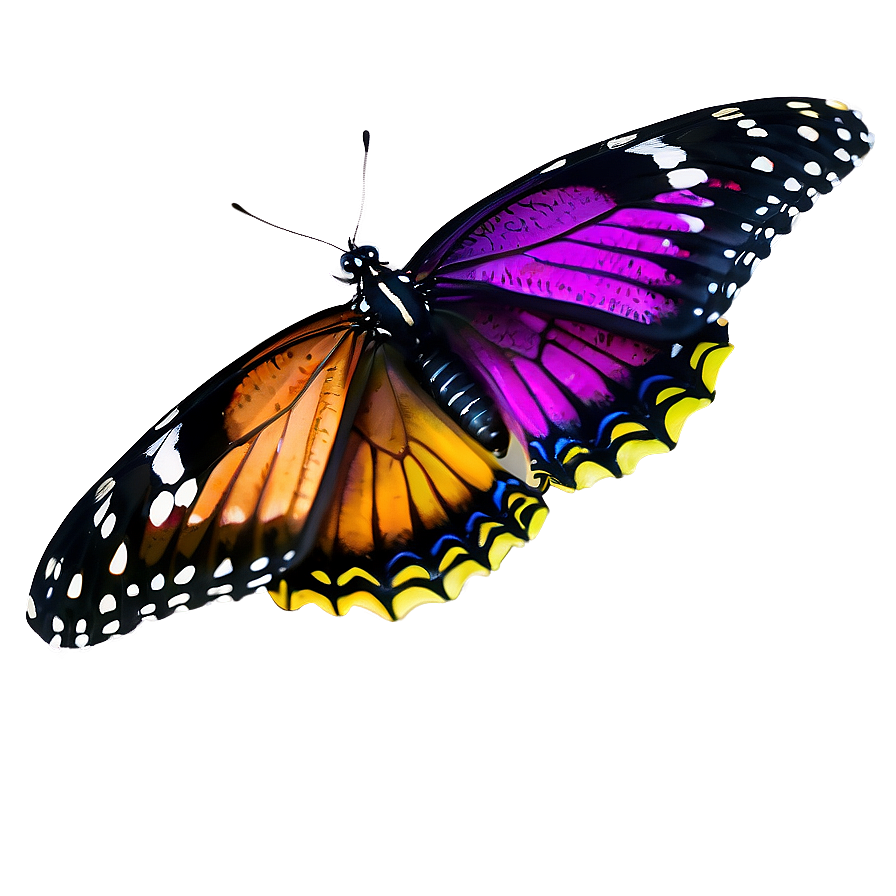 Purple Butterfly In Flight Png 99