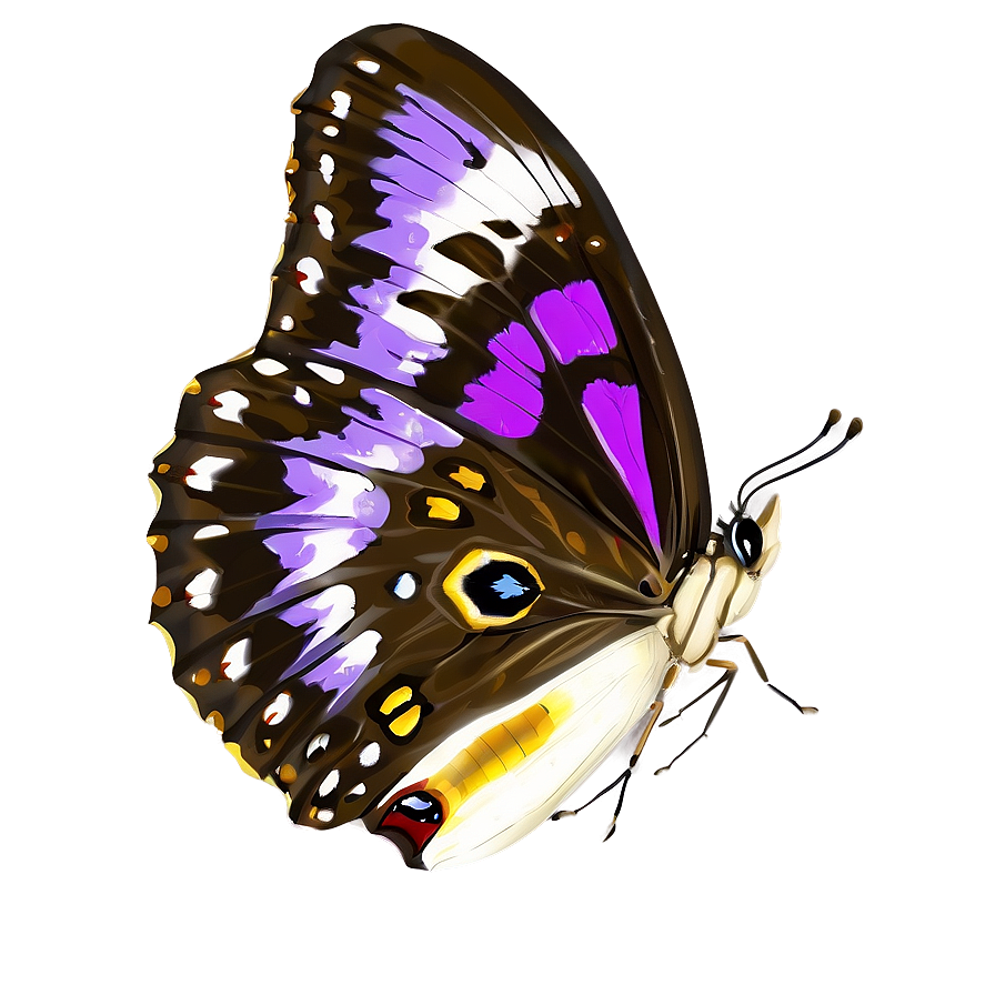 Purple Butterfly In Nature Png Fhx43