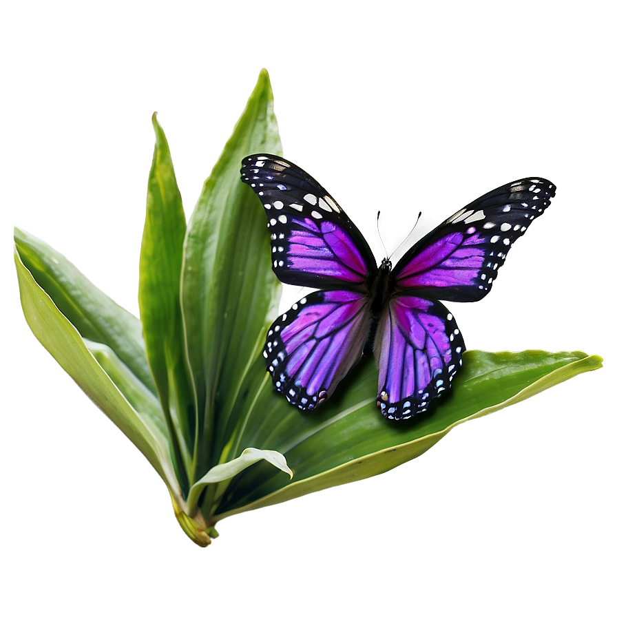 Purple Butterfly In Nature Png Trp