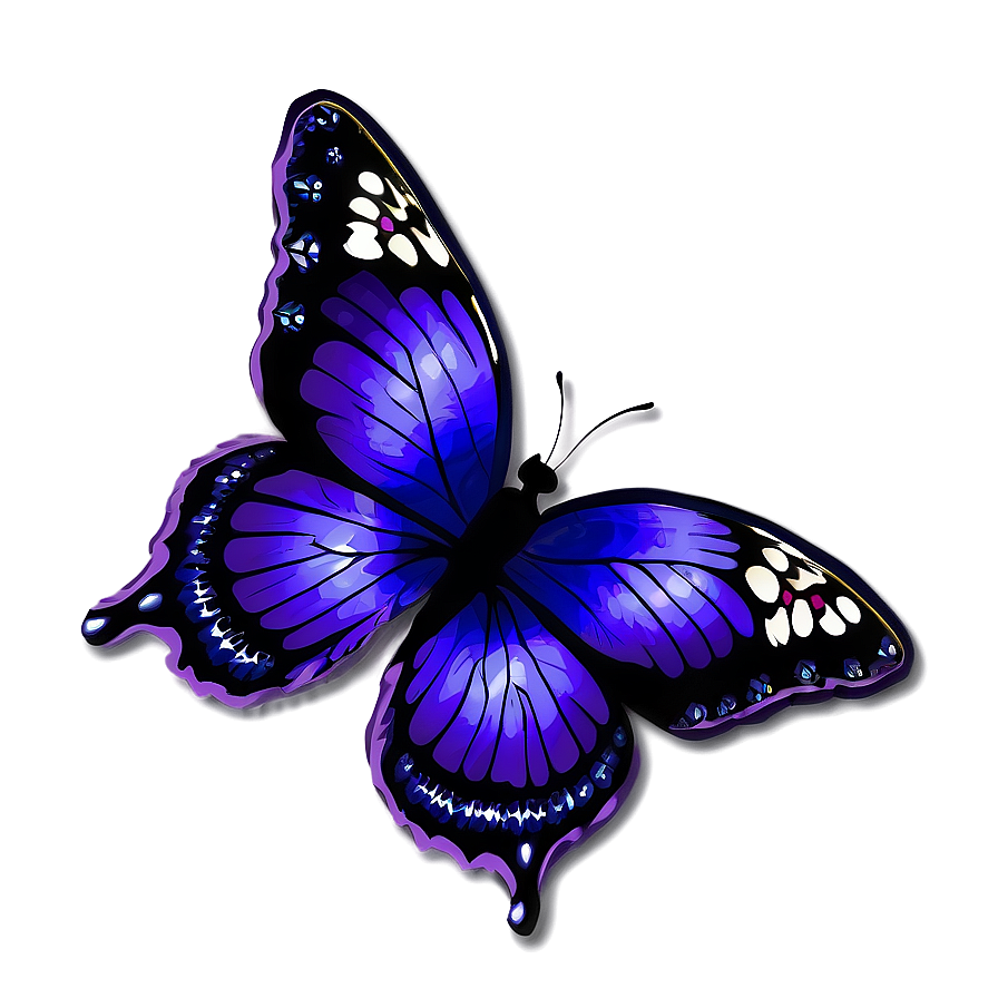 Purple Butterfly On Flower Png Xpn