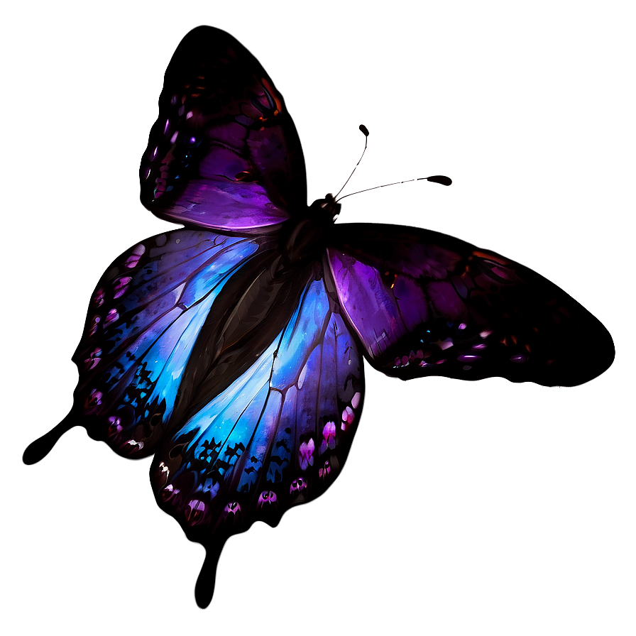 Purple Butterfly On White Png 59