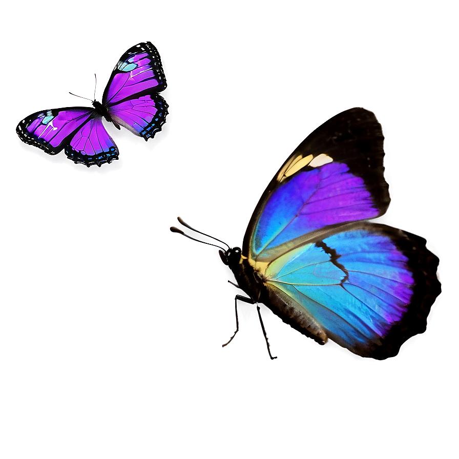 Purple Butterfly On White Png Xio96