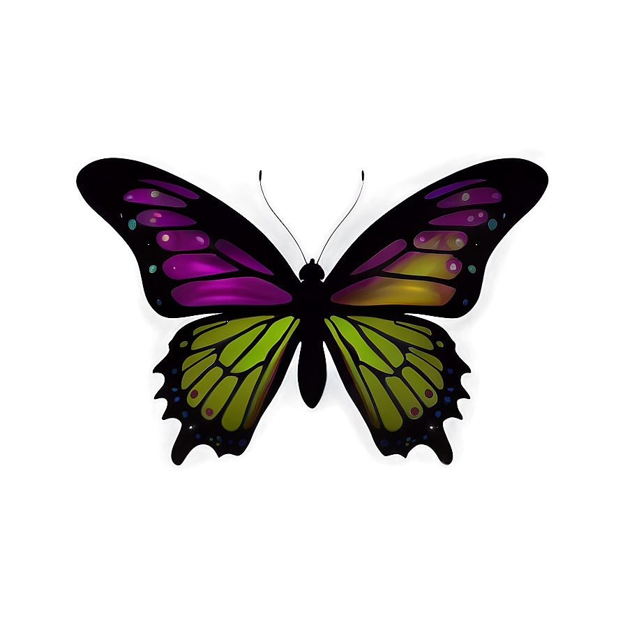 Purple Butterfly Outline Png 80