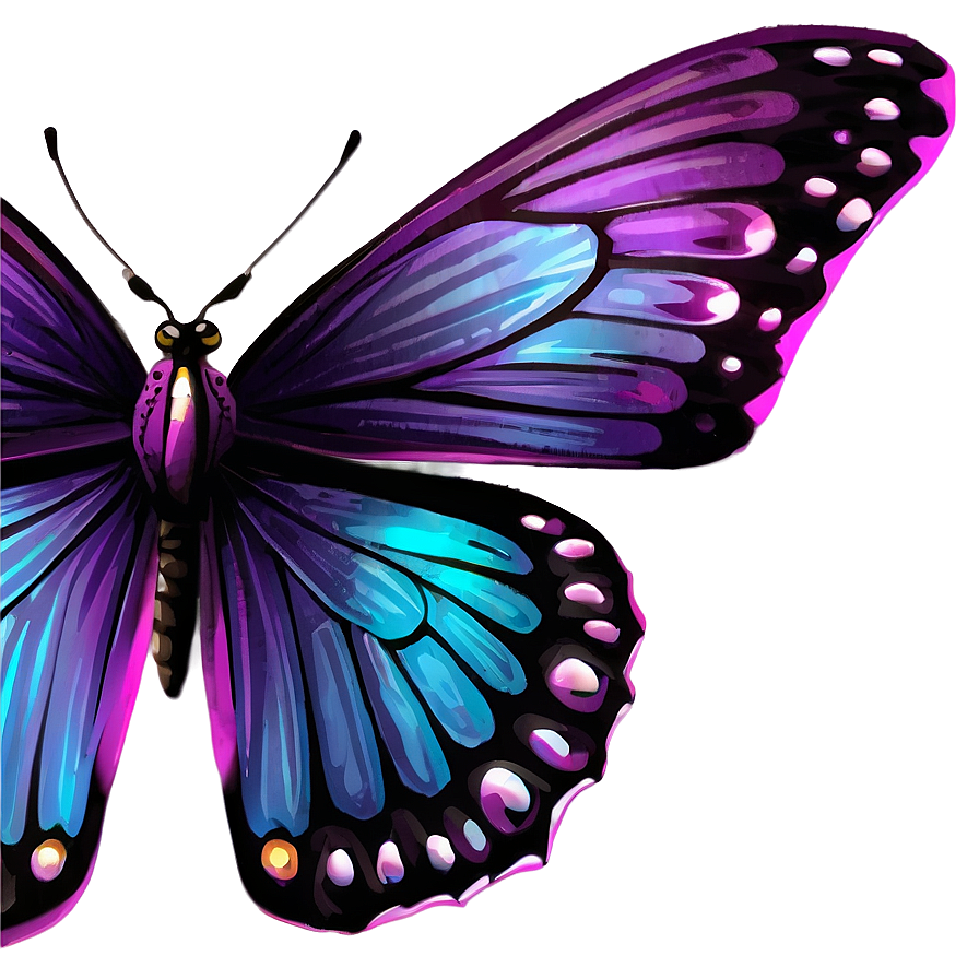 Purple Butterfly Outline Png Tma85