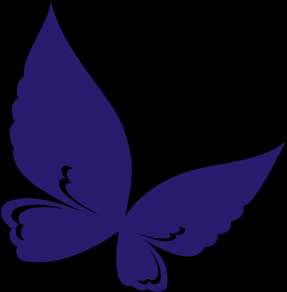 Purple Butterfly Silhouette