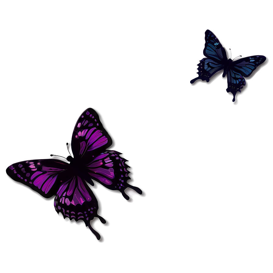 Purple Butterfly Silhouette Png 05232024