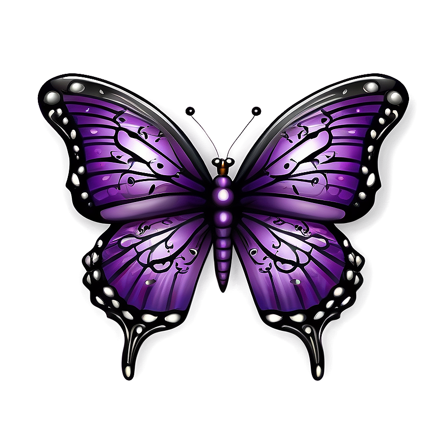 Purple Butterfly Tattoo Design Png 31