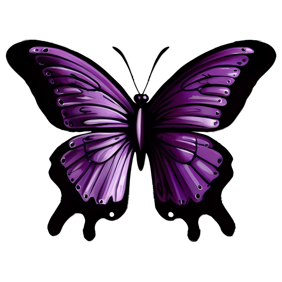 Purple Butterfly Tattoo Design Png Fri97