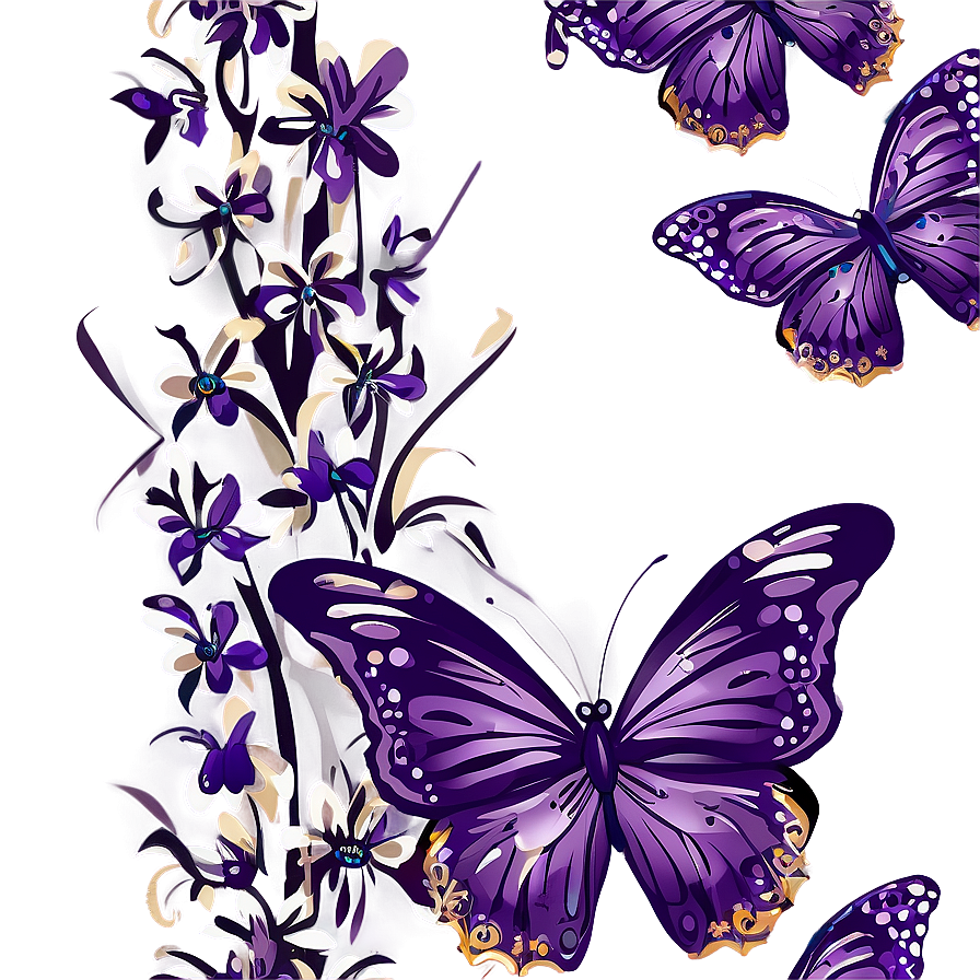 Purple Butterfly Vector Png 05232024