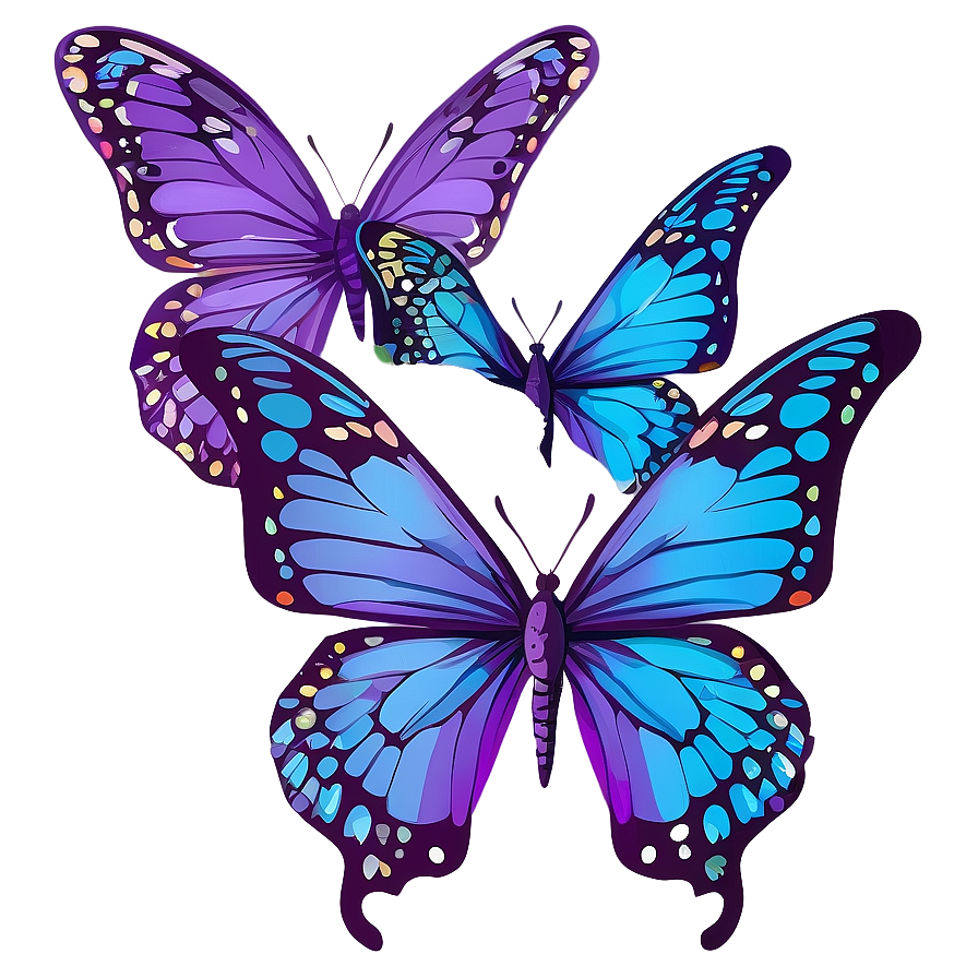 Purple Butterfly Vector Png Mcc53