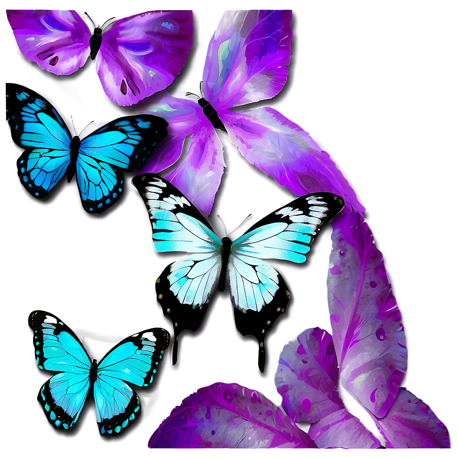 Purple Butterfly Wings Png Nit