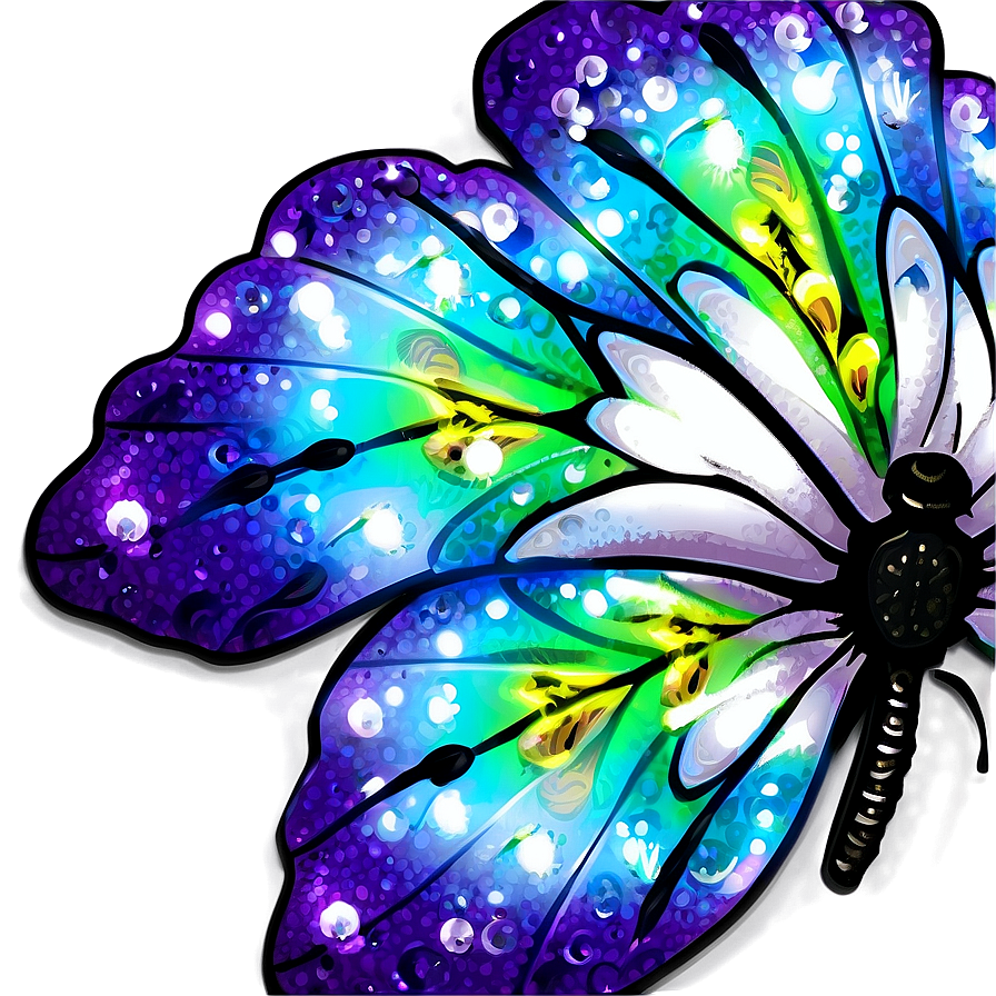 Purple Butterfly With Sparkling Dust Png 80