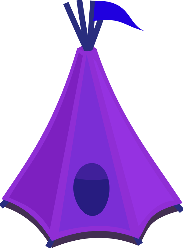 Purple Camping Tent Illustration