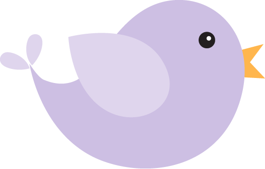 Purple Cartoon Bird Illustration