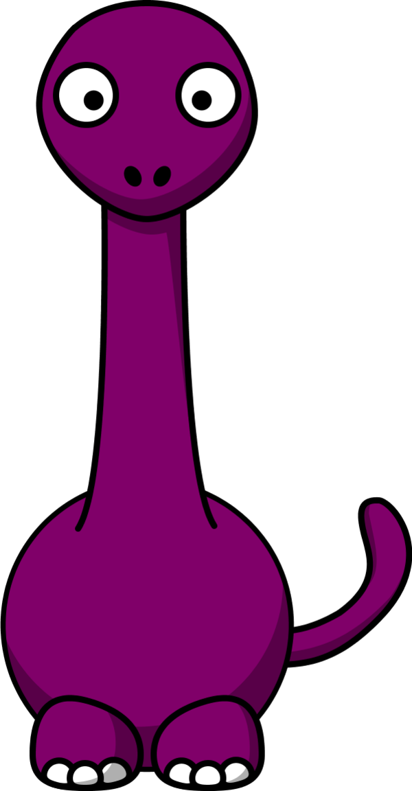Purple Cartoon Dinosaur