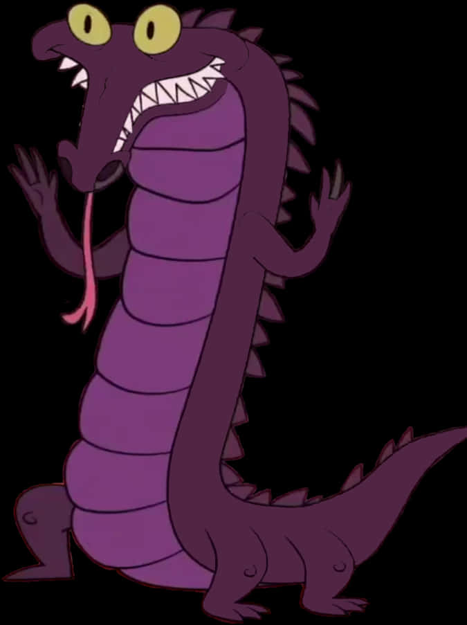 Purple_ Cartoon_ Dragon_ Character