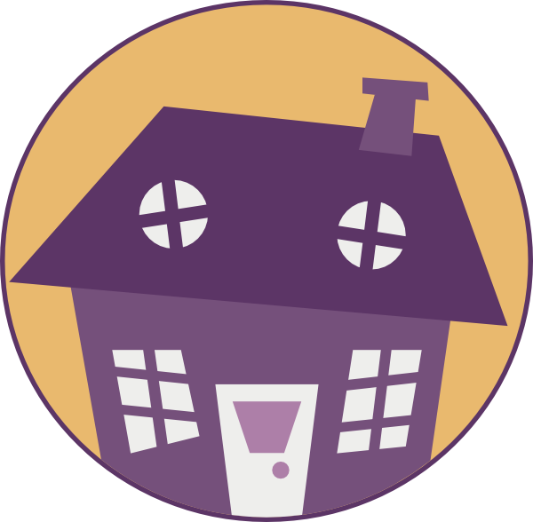 Purple Cartoon House Vector