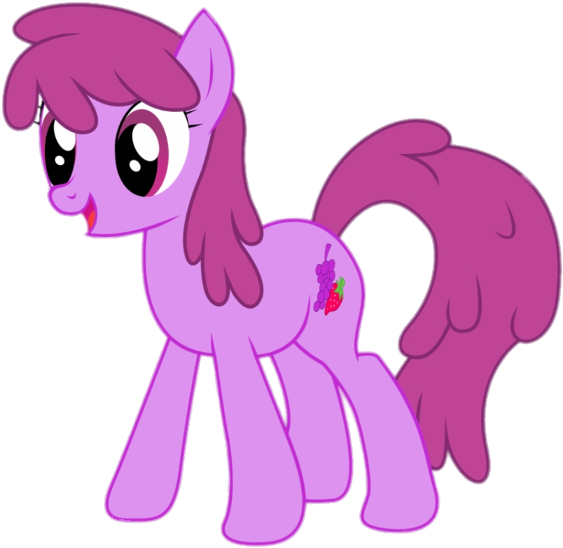 Purple Cartoon Pony