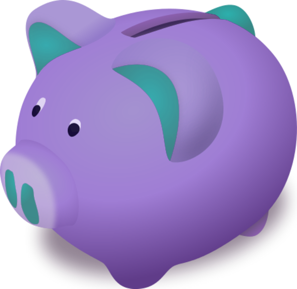 Purple Ceramic Piggy Bank