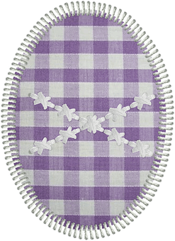 Purple Checkered Easter Egg Decoration