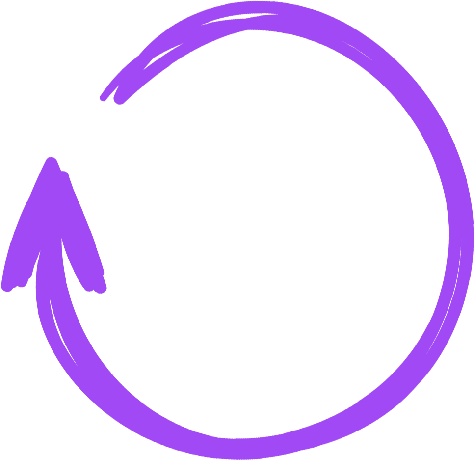 Purple Circle Arrow Graphic