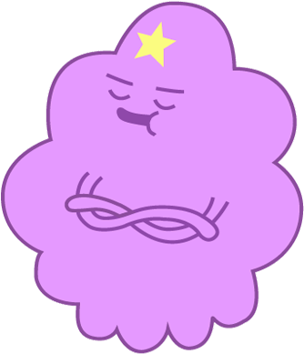 Purple Cloud Cartoon Character