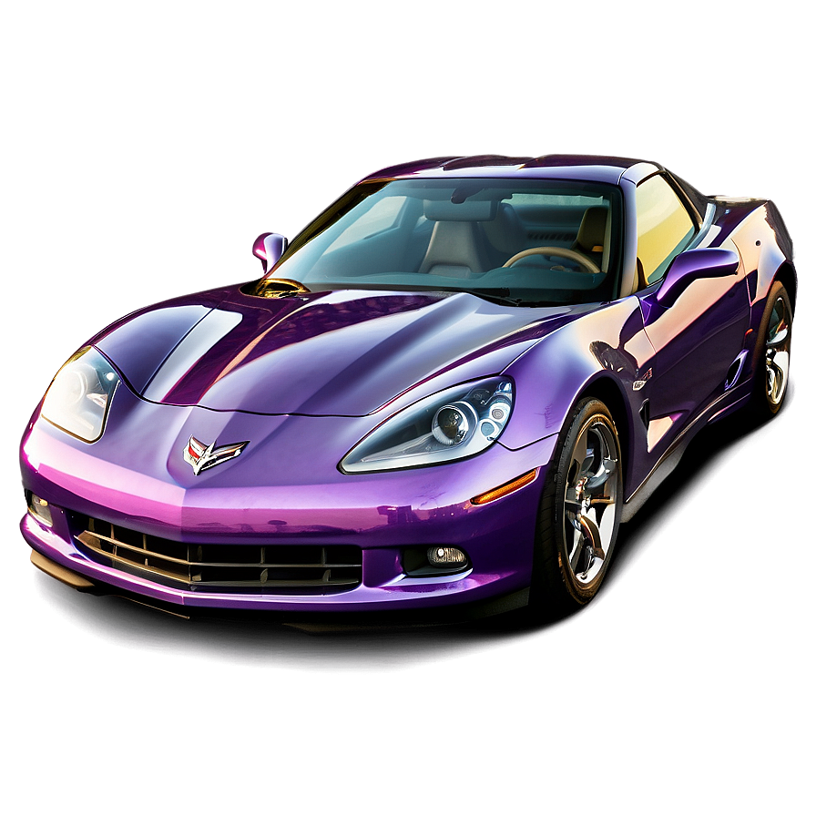 Purple Corvette Png Kow