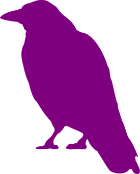 Purple Crow Silhouette