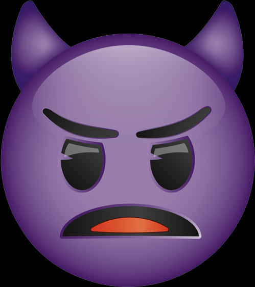 Purple Devil Emoji Expression