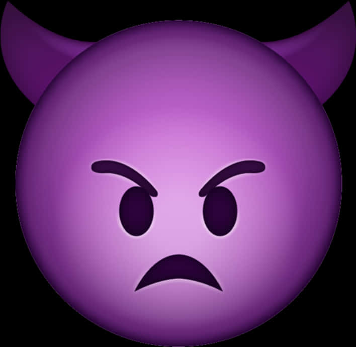 Purple Devil Emoji Graphic
