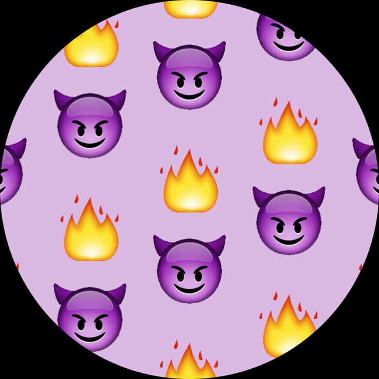 Purple Deviland Flame Pattern