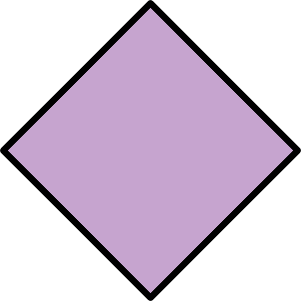Purple Diamond Shapeon Teal Background