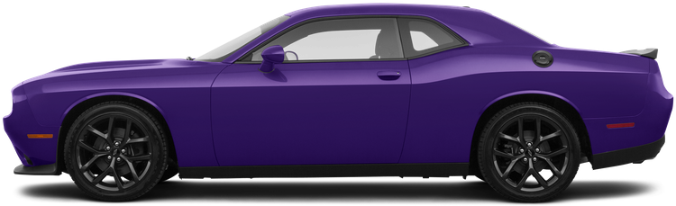 Purple Dodge Challenger Side View