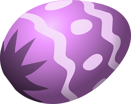 Purple Easter Egg Pattern Graphic