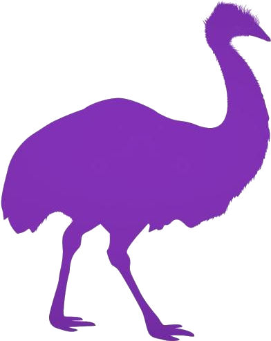 Purple Emu Silhouette