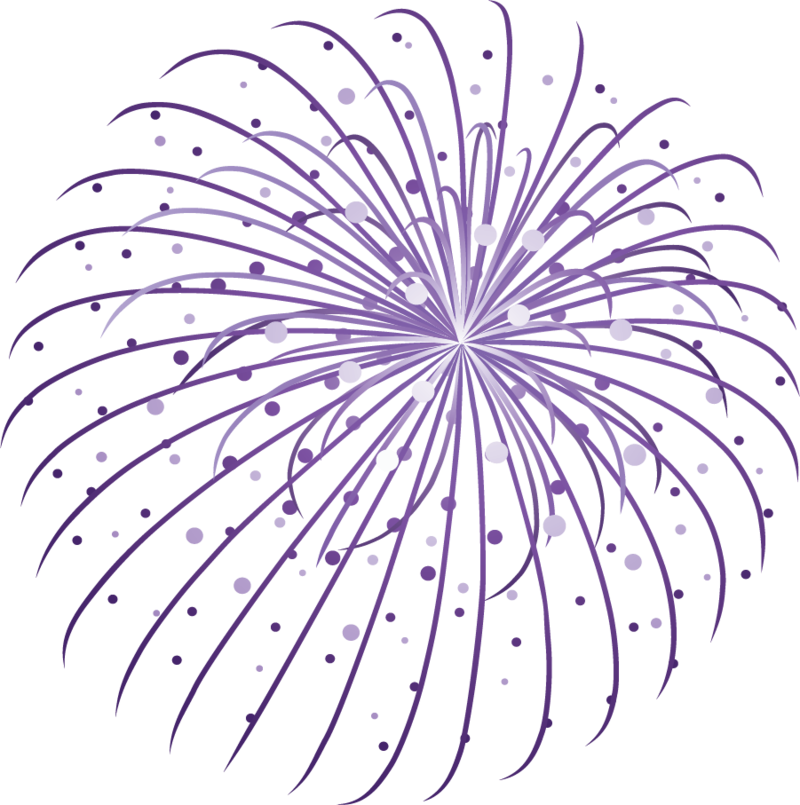 Purple Firework Explosion Clipart
