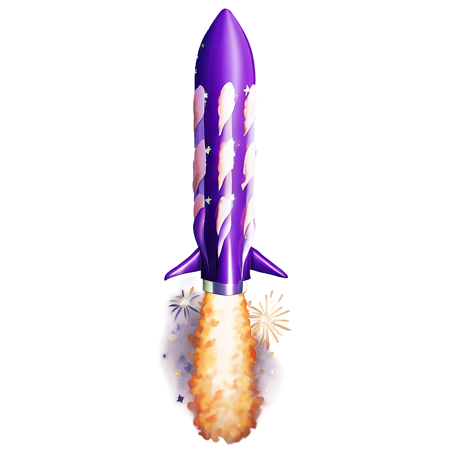 Purple Firework Rocket Png Wcb