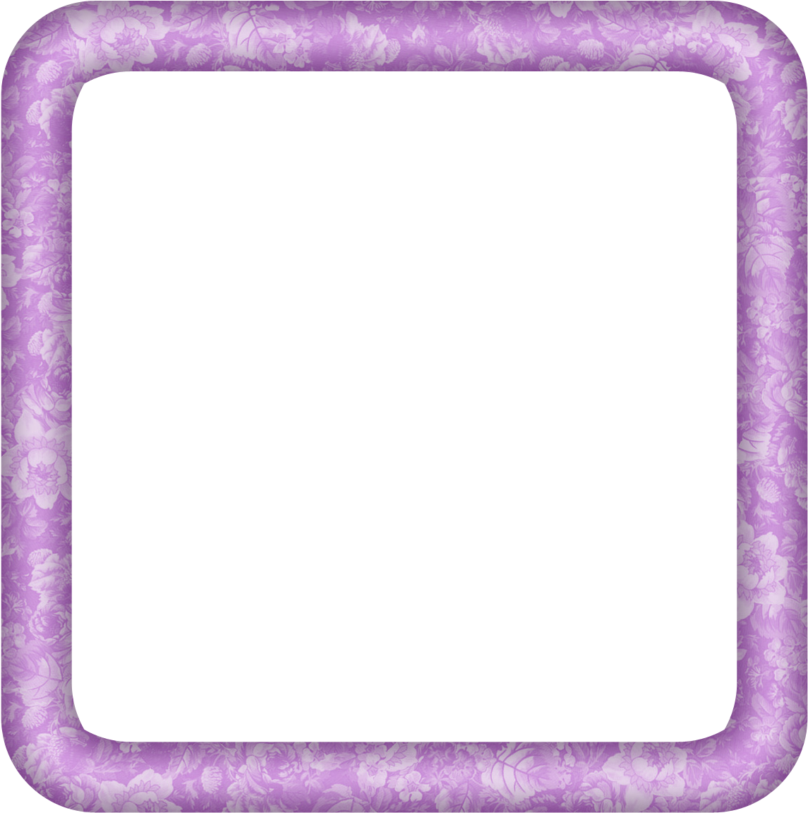 Purple Floral Border Frame