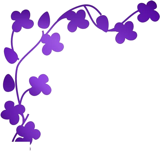 Purple Floral Corner Border Design